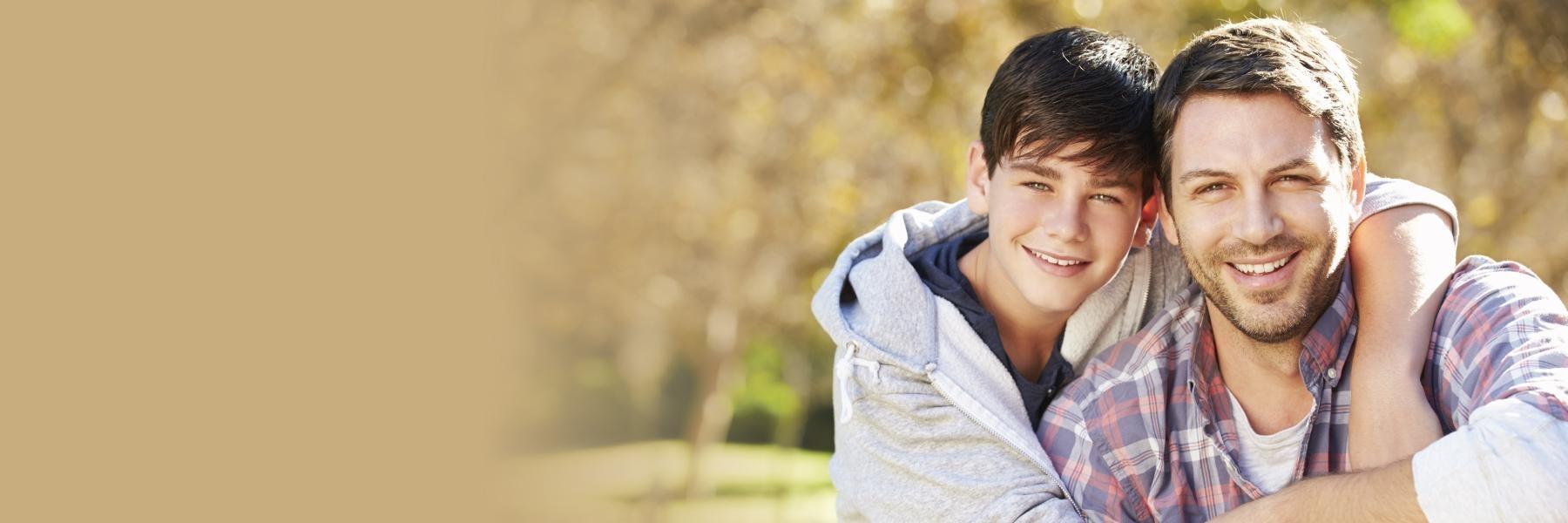 general family dentist arvada | father and son smiling