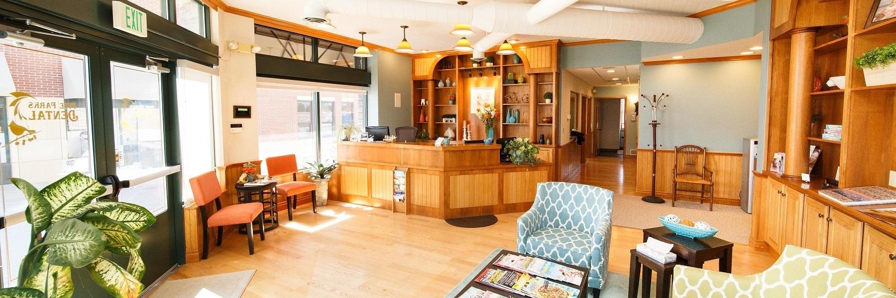 waiting room at Five Parks Dental